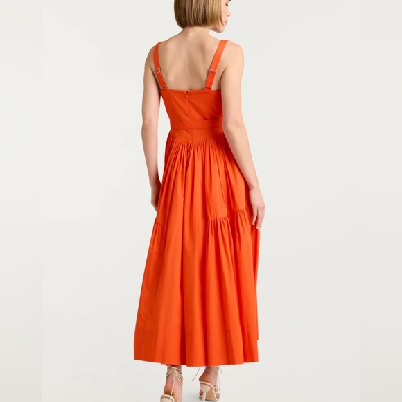 Cinq à Sept Orange Midi Dress - Picture 3 of 7